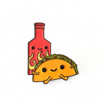Taco & Hot Sauce Enamel Pin