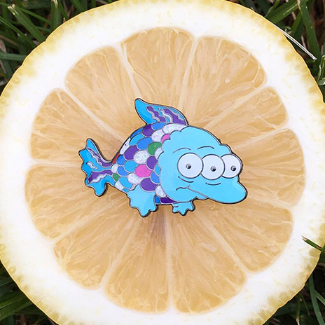 Blinky Rainbowfish Pin