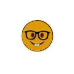 Nerd Face Emoji Pin