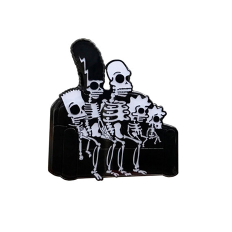 Glow in the Dark Simpsons Skeleton Pin