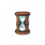 Time's A-Wastin' Hourglass Enamel Pin