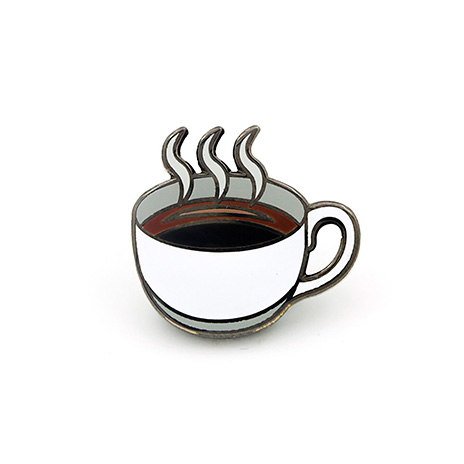 Coffee Mug Hard Enamel Pin