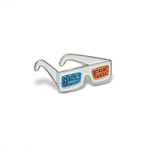 3D Glasses Enamel Pin