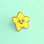 Happy Star Hard Enamel Pin