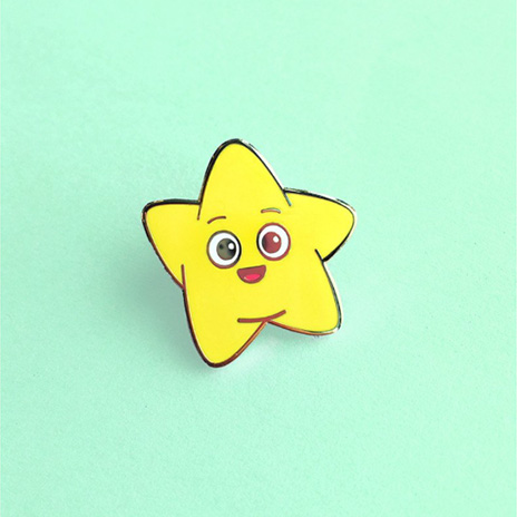 Happy Star Hard Enamel Pin