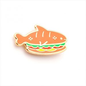 Sandwich Shark Enamel Pin