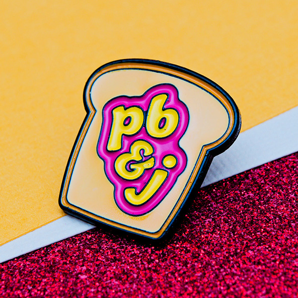 Peanut Butter and Jelly Enamel Pin
