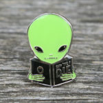 Shy Guy Alien Enamel Pin
