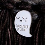 Forever Alone Ghost Enamel Pin
