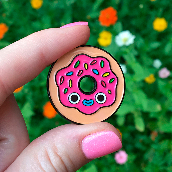 Pink Donut Lapel Pin