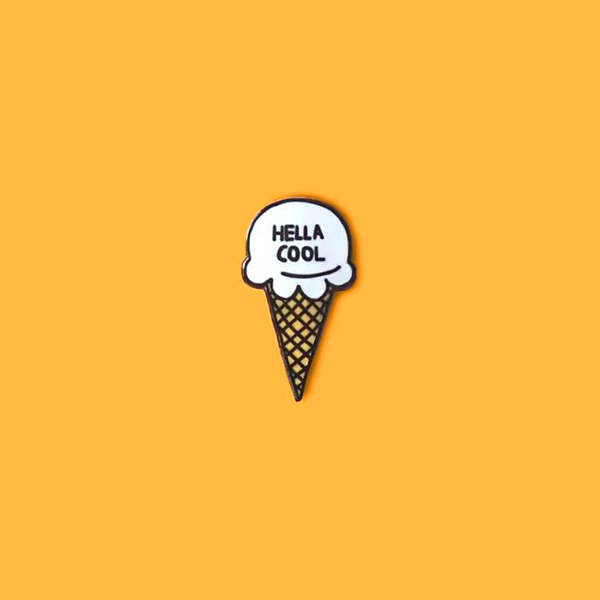 Hella Cool Ice Cream Enamel Pin