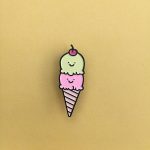 Ice Cream Double Scoop Enamel Pin