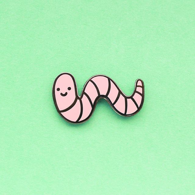 Little Worm Enamel Pin