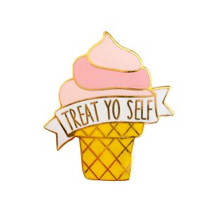 Treat Yo Self Ice Cream Cone Enamel Pin