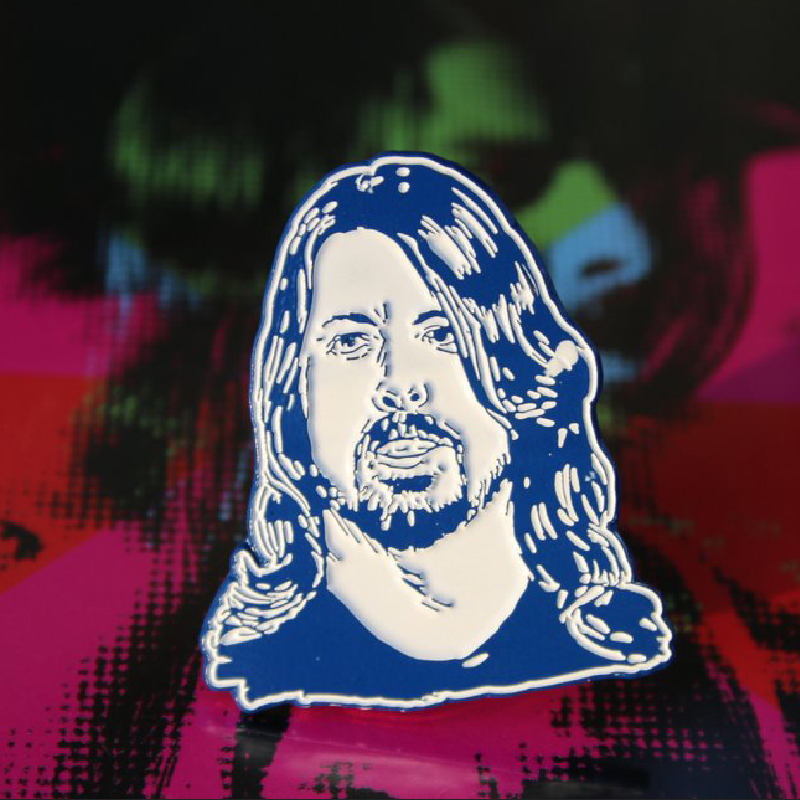 Blue Rock N' Roll Dave Grohl Enamel Pin