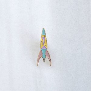 Pastel Rocket Enamel Pin
