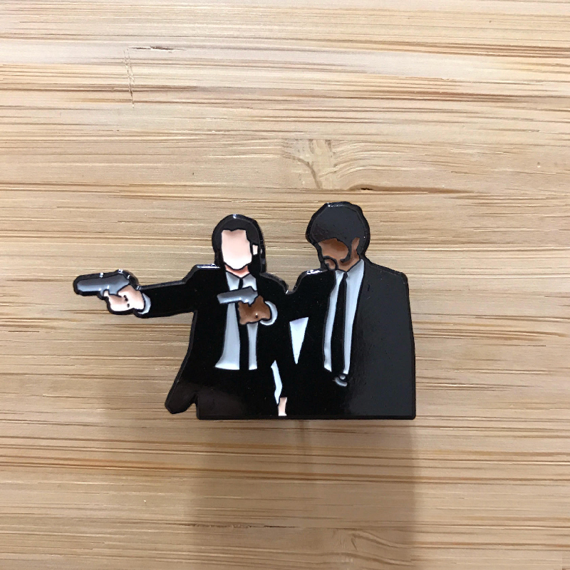 Vincent and Jules Enamel Pin