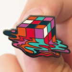 Melting Cube Enamel Pin