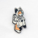 Space Astronaut Fox Enamel Pin