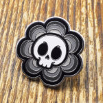 Skull Flower Enamel Pin