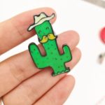 Hat Cactus Lapel Pin
